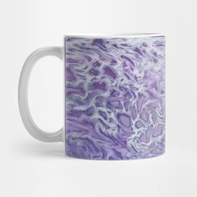 Lilac Acrylic Pouring Abstract Fluid Art by CatyArte